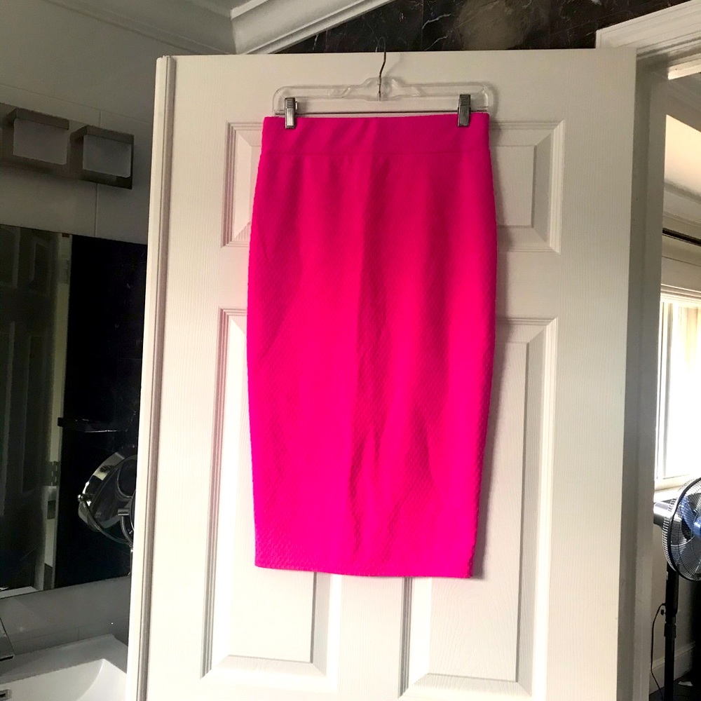 Pink midi skirt